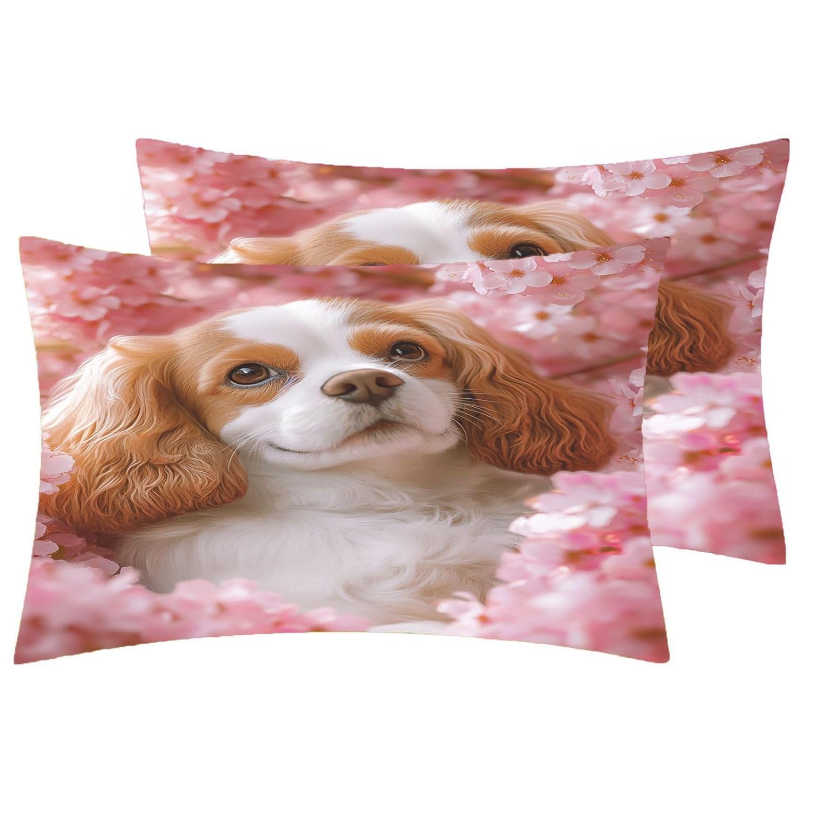 Zestaw pościeli na kołdrę Cocker Spaniel w rozmiarze king size, z zapięciem na zamek błyskawiczny, zestaw pościeli dla dzieci, miękka, hipoalergiczna poszewka na kołdrę z mikrofibry, 230 x