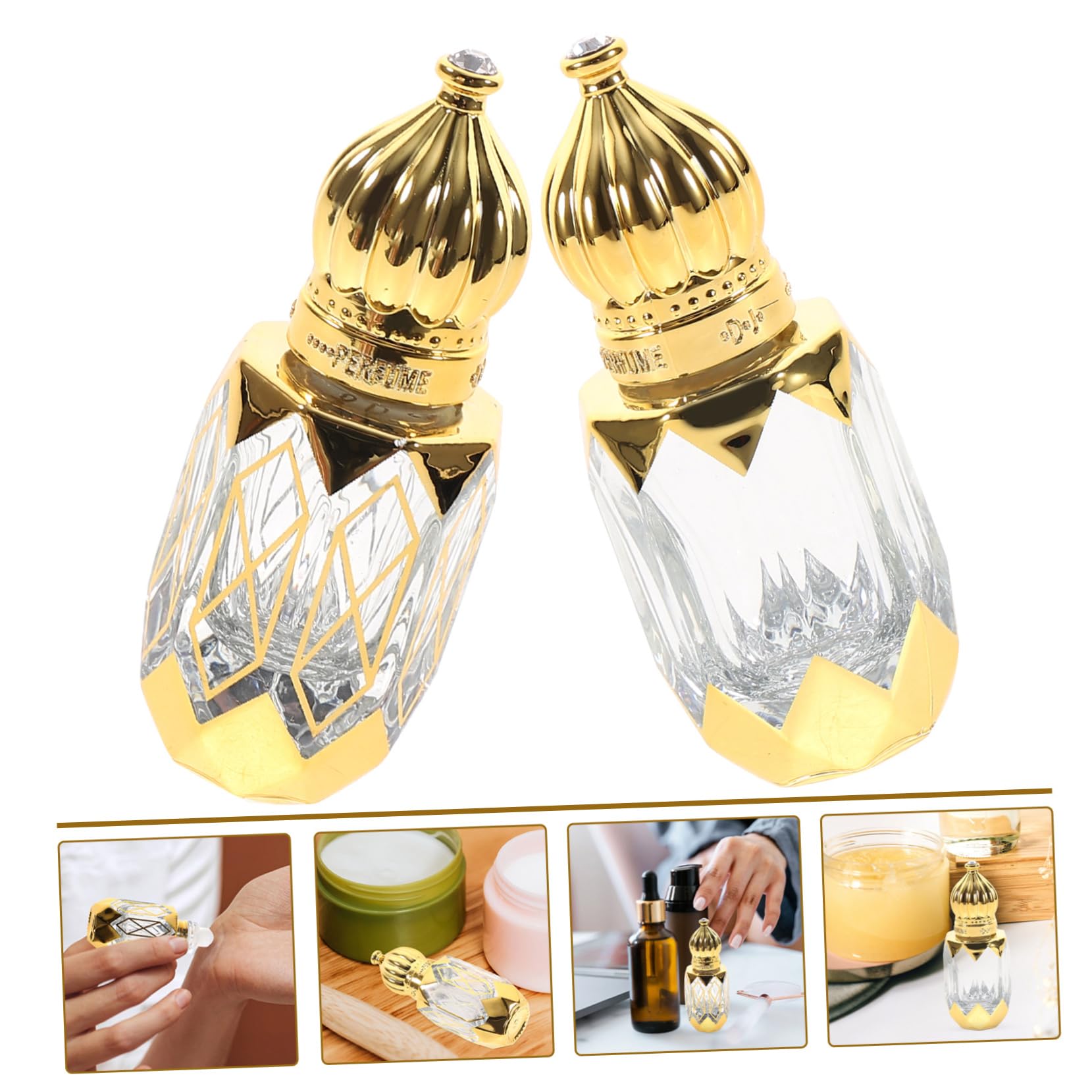 Alipis 4 Set Bottiglia Di Profumo Tascabile Refillable Perfume Bottles Essential Oil Flaconi Spray Per Oli Essenziali Bottiglie Contenitore Mini Bottiglia Da Viaggio Bicchiere 2 Pezzi * 4