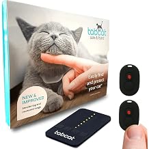 Tabcat V2 Cat &amp; Kitten Tracker - No Subscription | 2 Lightweight Homing Tags, Cases &amp; Tracking Handset | RF Technology, More Accurate than GPS | Track 2 Cats Indoors &amp; Outdoors to 2.5 cm &amp; 150 m Range