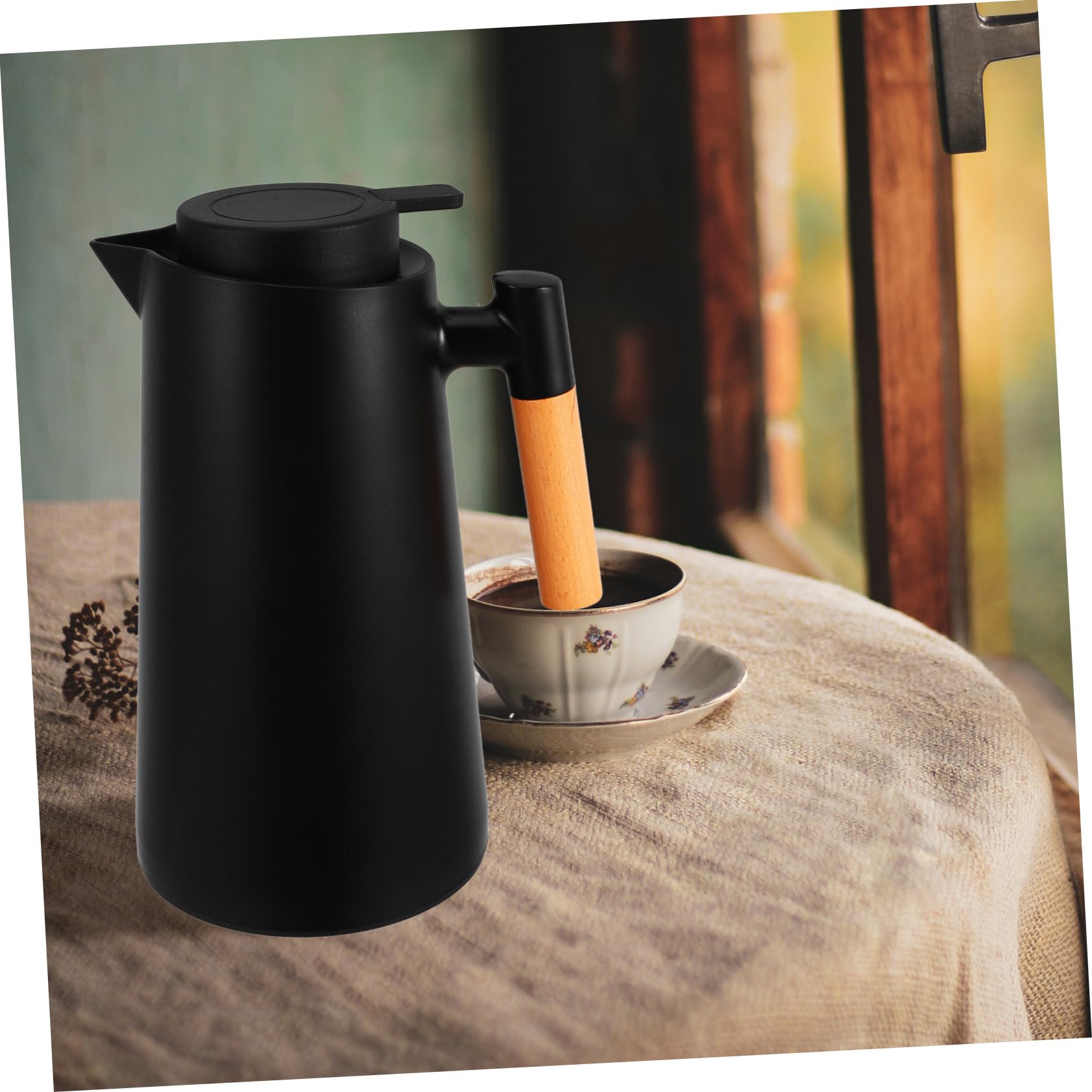 SOLUSTRE Vakuumisolierte Thermoskanne für Kaffee Isolierte Wasserflasche mit Griff Robuste und Vielseitige Kaffeekanne für Zuhause und Büro Geeignet für Heiße und Kalte Getränke