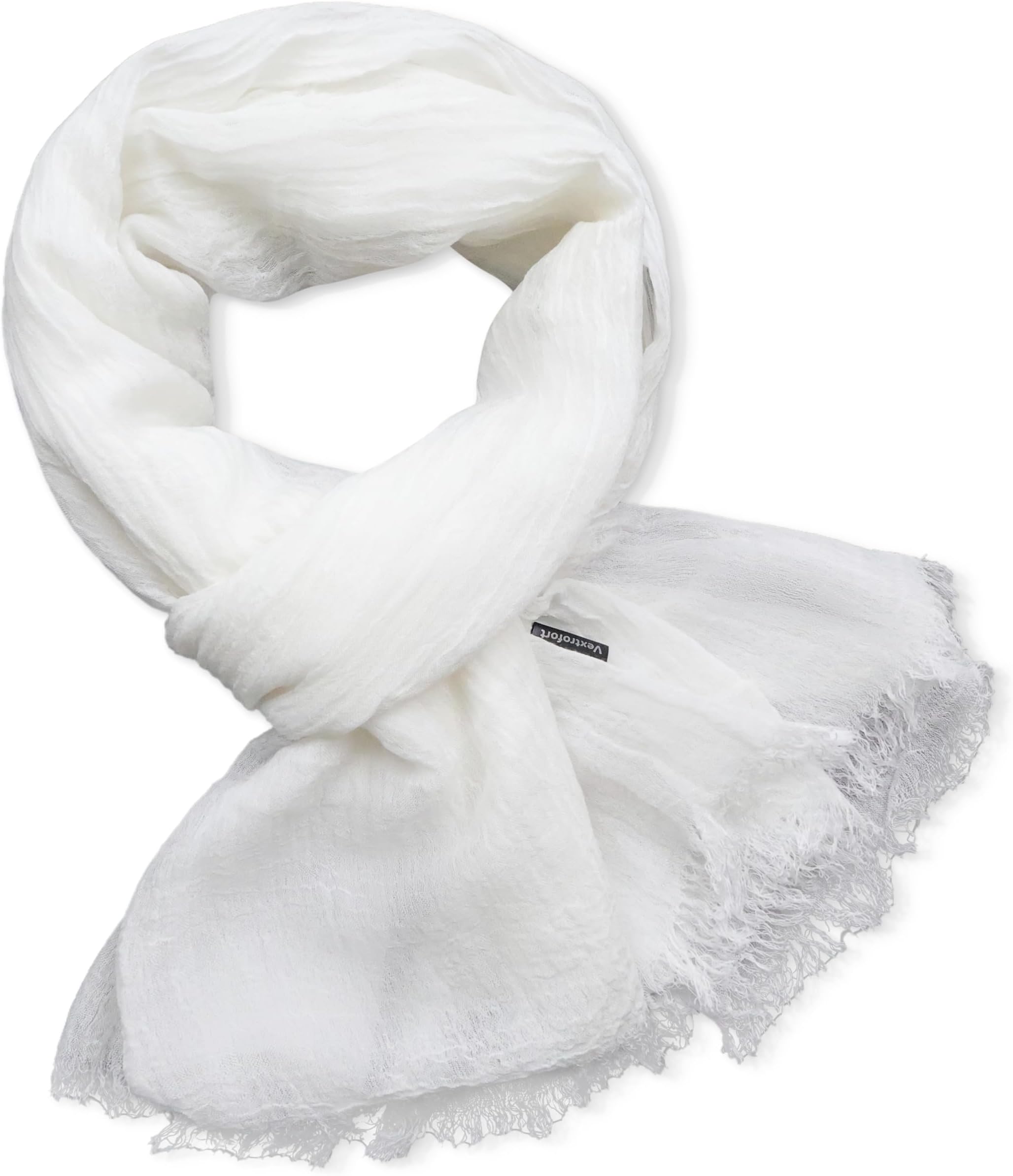 VEXTROFORTMen's Scarves, Lightweight Cotton Linen Scarf for Men for Autumn Winter Summer Evening 75.1INX28.2IN