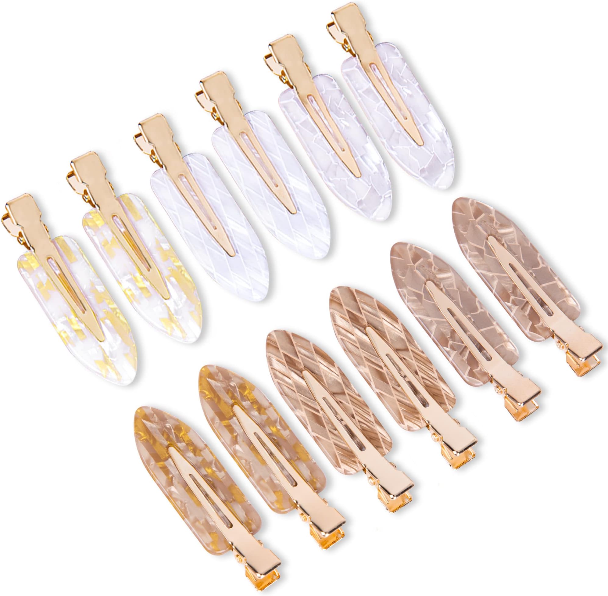 15 Pieces 2.4 inch No Bend Hair Clips, No Crease Hair Clips, Styling Clips for