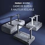 FlexiSpot Bureau Assis Debout Électrique 2 Moteurs, Charge 160kg, 3 Colonnes, Rappel de Sédentarité, Système Anti-collision, Panneau Mémoire, Cadre en Acier, Noir - 2
