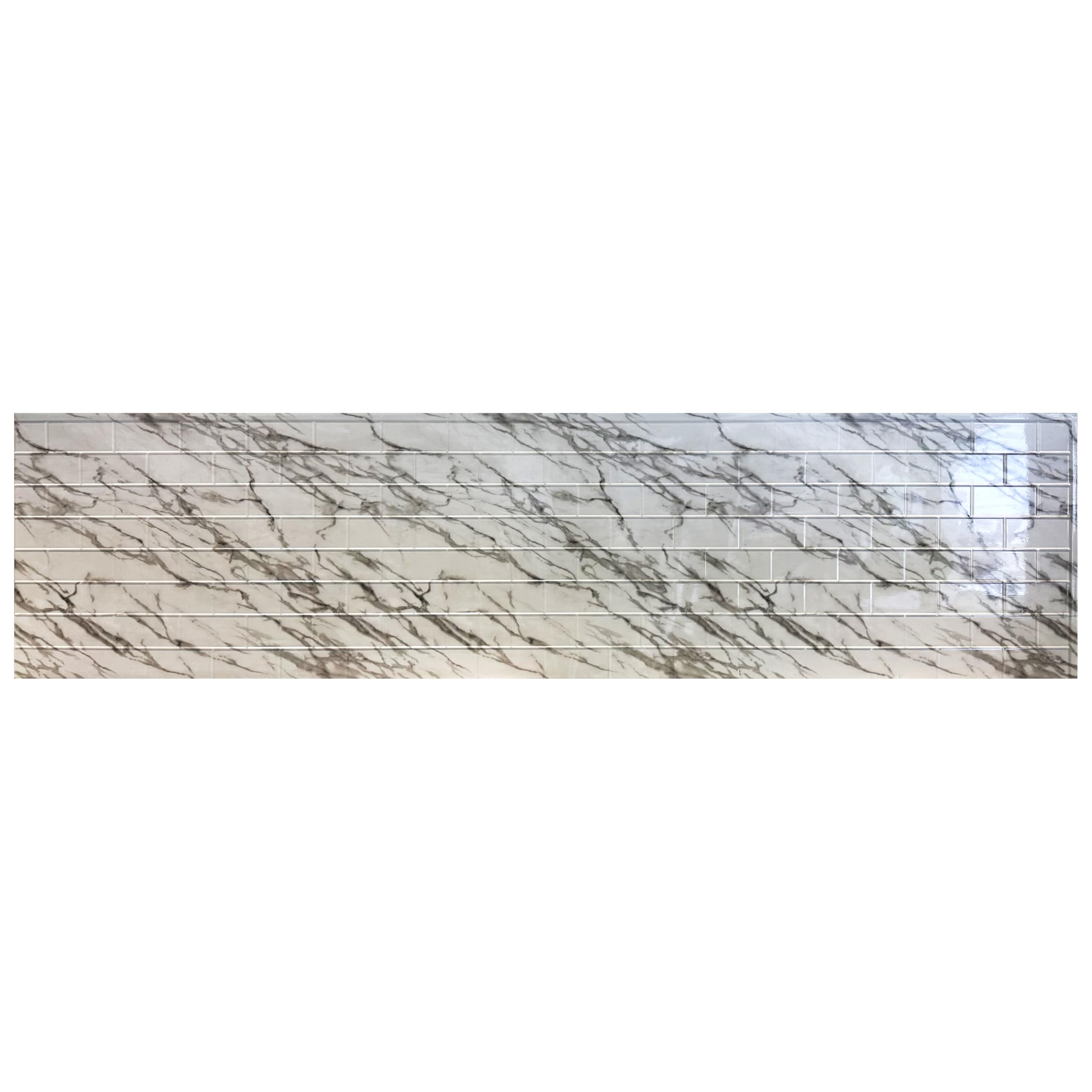 Dosseret adhésif PVC marbre pour cacher un vieux carrelage mural