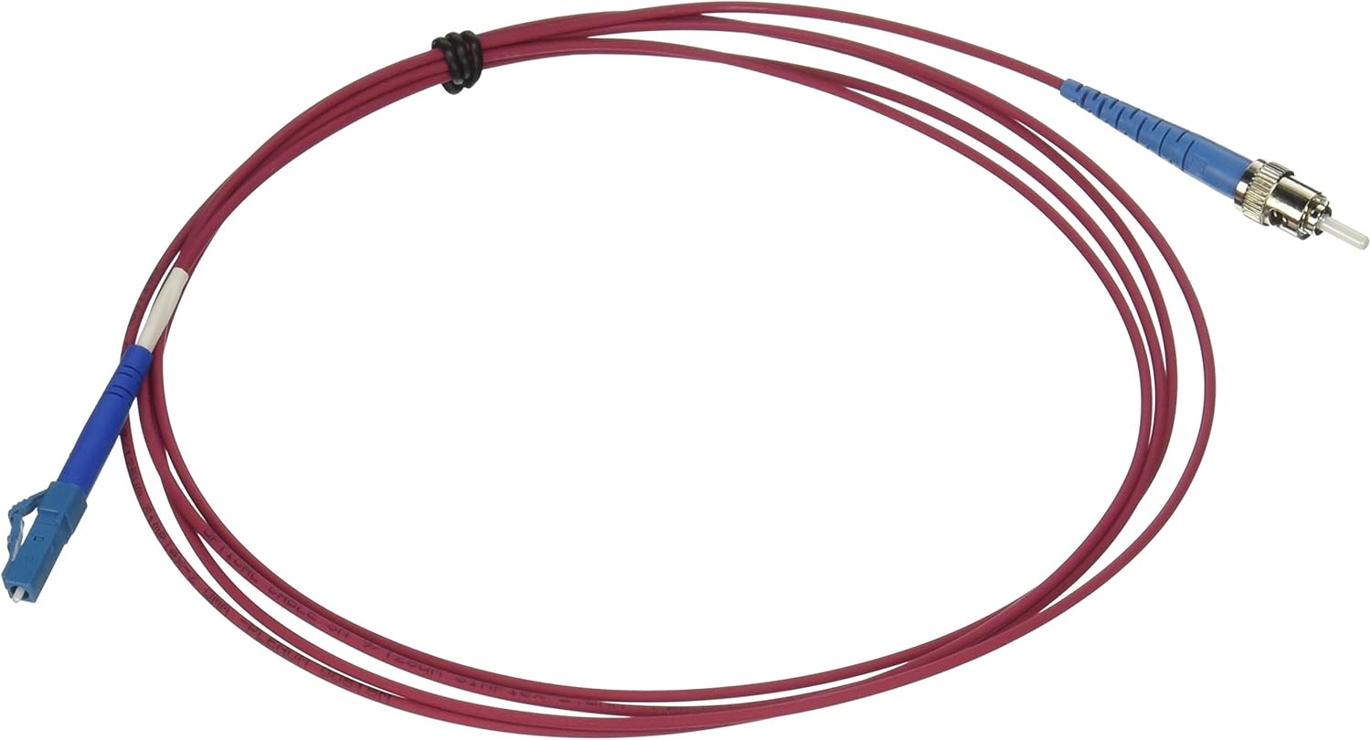 C2G/Cables to Go 37927 LC-ST 9/125 OS1 Simplex Single-Mode Fiber Optic Cable - Plenum CMP-Rated, Yellow (9.84 Feet/ 3 Meter)