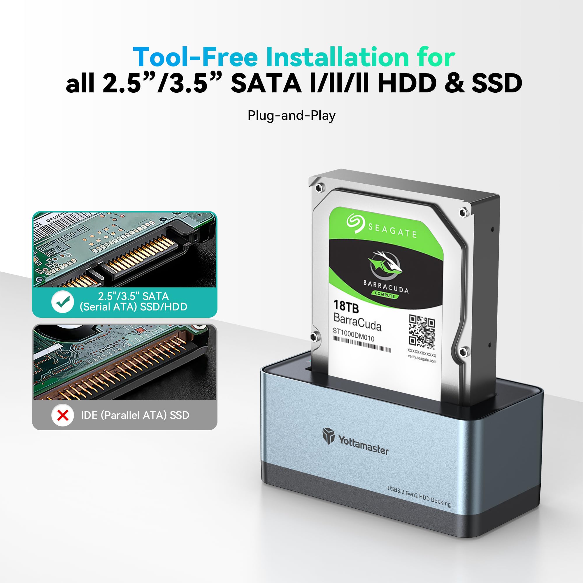 Yottamaster HDD/SSD対応 UASP対応 Amazon.co.jp: Yottamaster HDDスタンド （1Bay) 2.5/3.5インチ