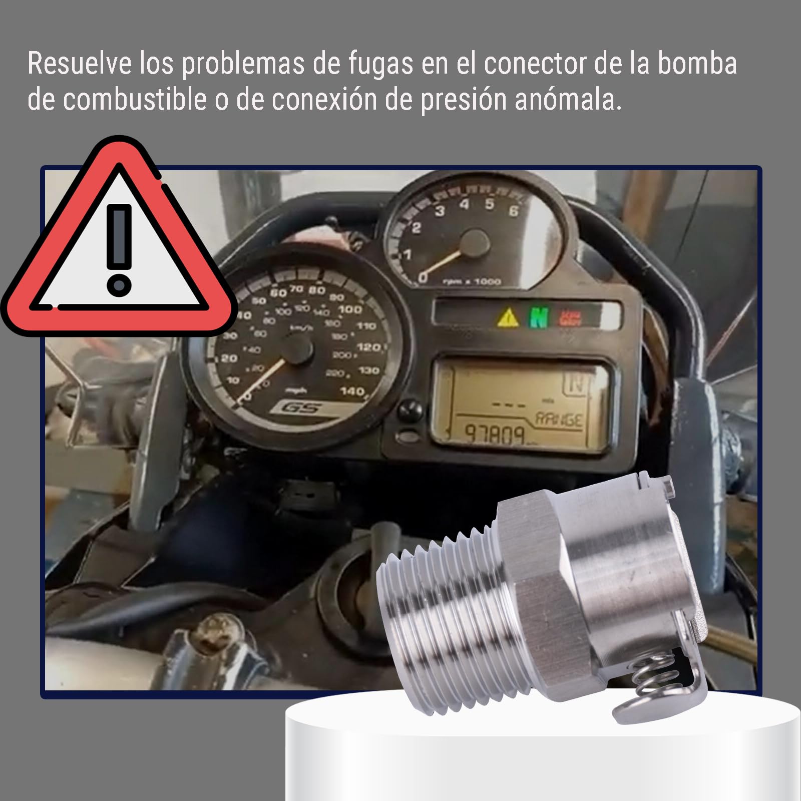 Conector de Toma de Bomba de Combustible NPT 3/8, Compatible con BMW Motocicleta Incluyendo S1000RR, R1200GS, R1200RT, K1200R, K1300R & K1600GTL