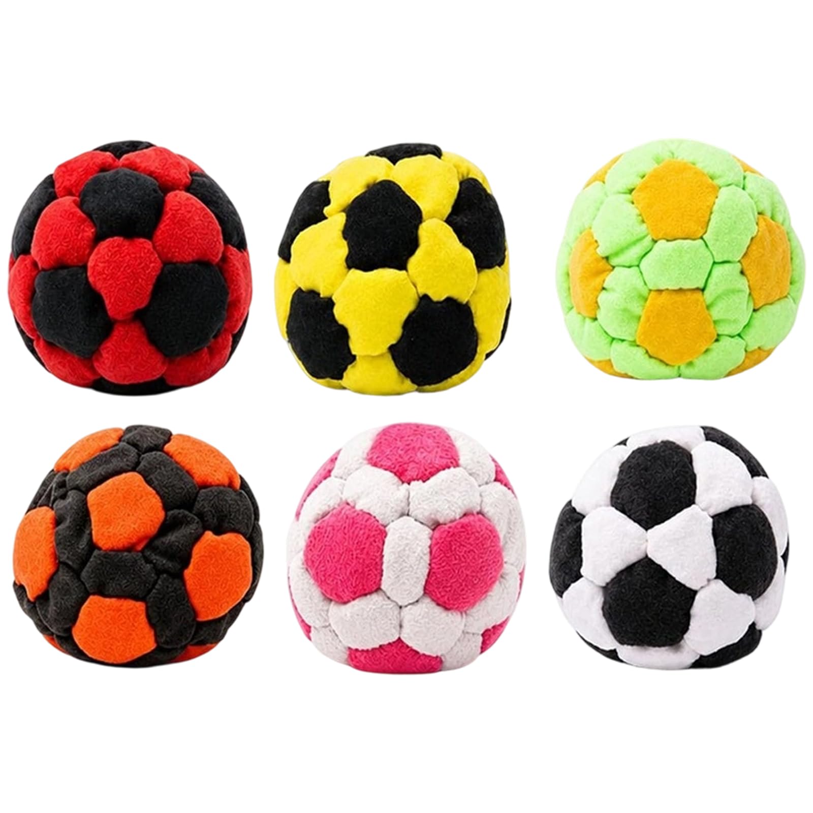 Pelotas de Fútbol de Felpa Portátil Set 6 Juguetes Clipser para Niños Mejorar la Coordinación Mano Ojo Juegos al Aire Libre
