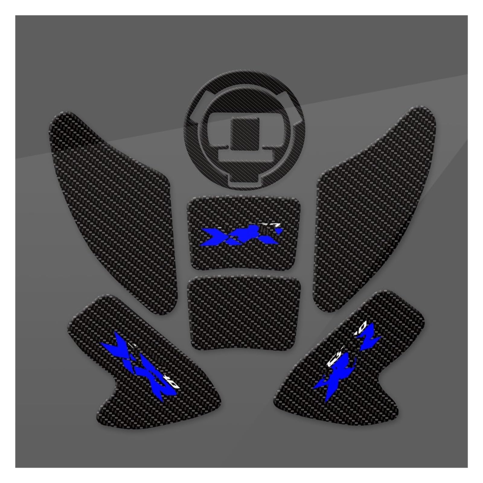 PER B&MW PER S1000XR 2015-2019 2018 2017 Texture Adesivo Serbatoio Moto Decalcomanie Trasparenti(Multi-colored 9)