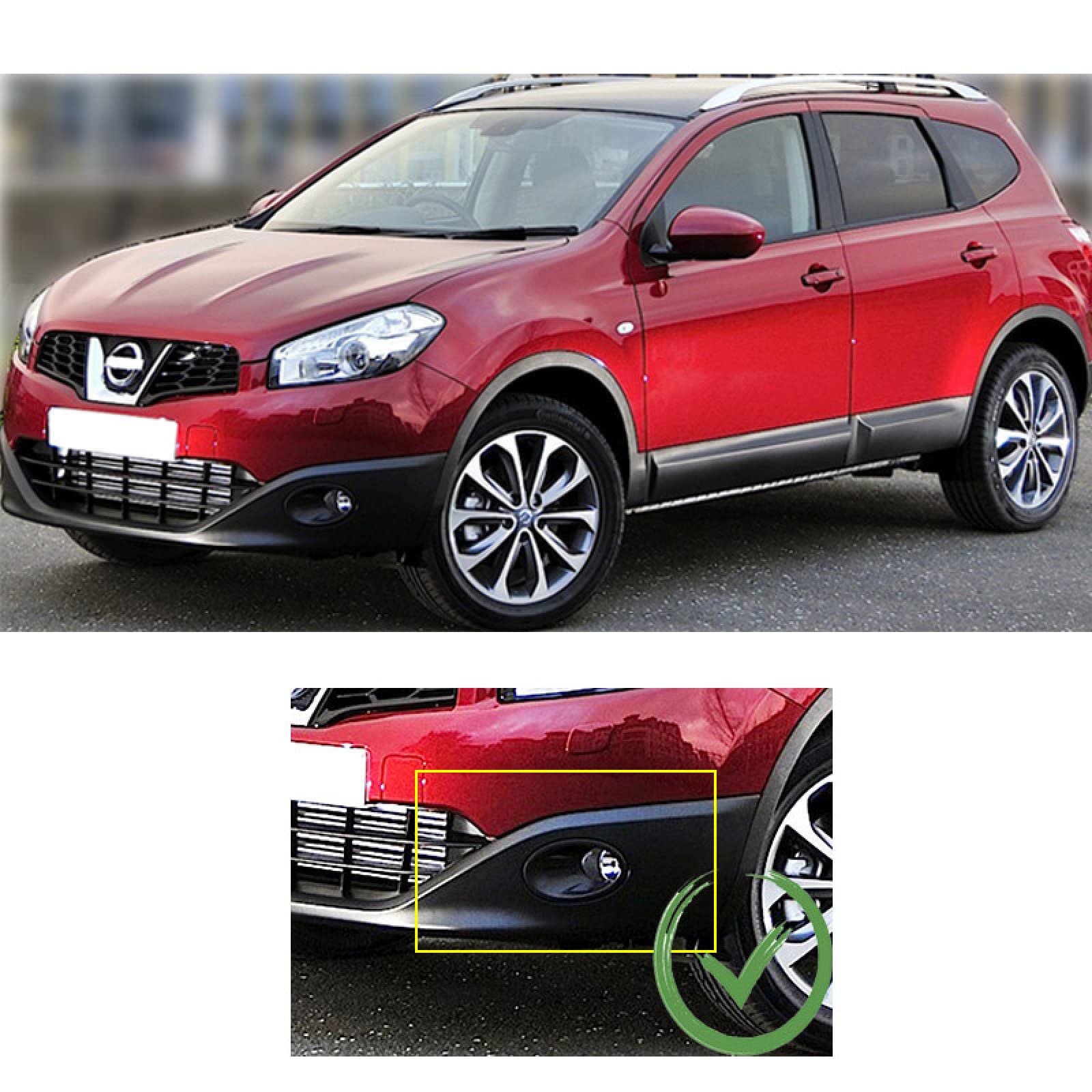 para Nissan Qashqai Dualis J10 2010-2013, Cubierta de luz antiniebla Delantera Trasera cromada ABS, embellecedor de Bisel superpuesto para lámpara Trasera