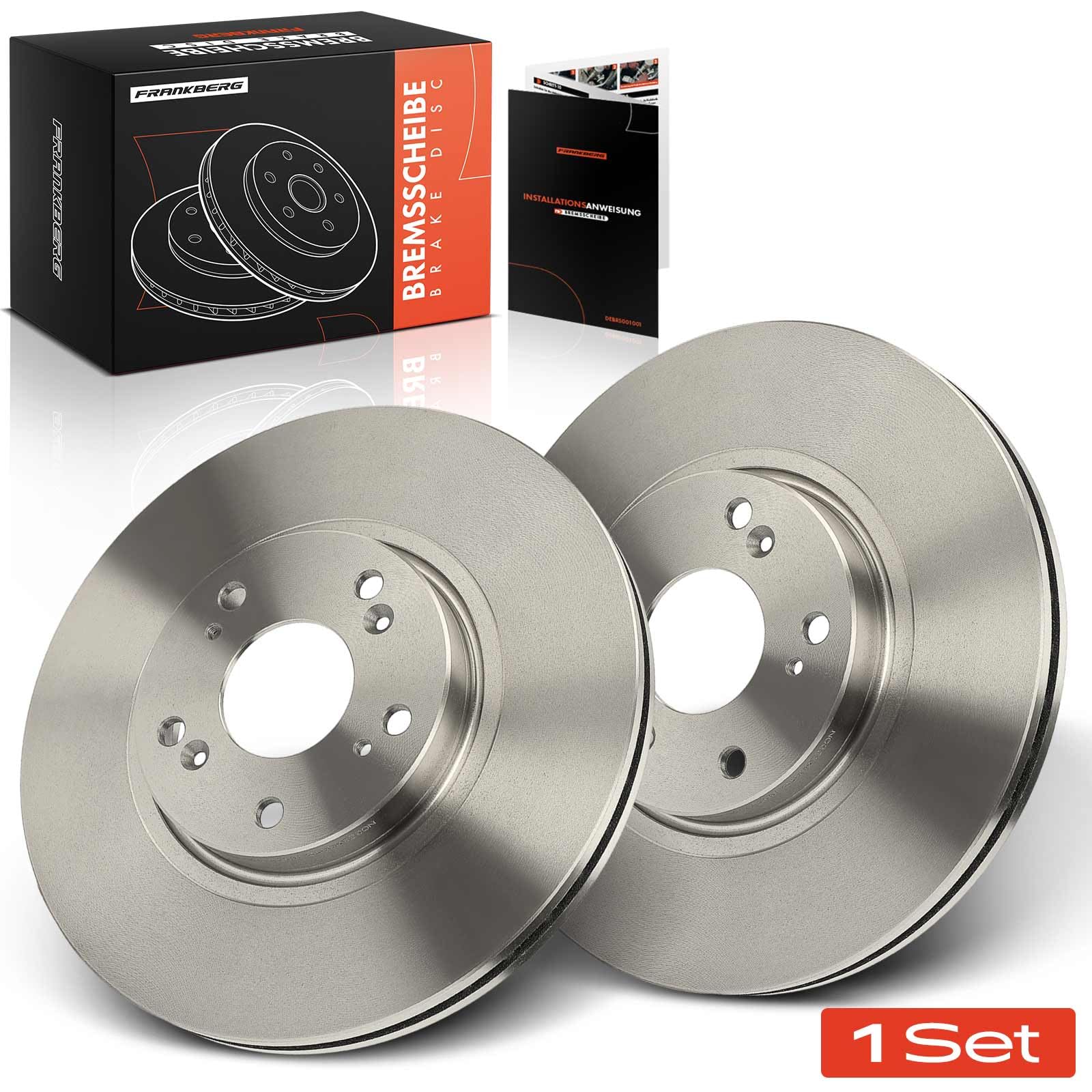 Frankberg 2 discos de freno delanteros ventilados Ø300mm 45251SEAE30 | Compatible con: Accord VII Tourer CM CN ,Accord VII CL CN