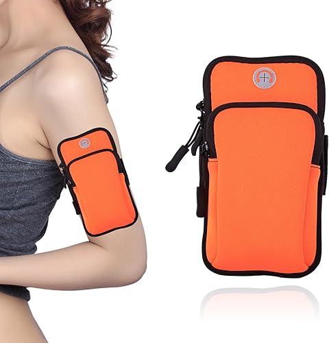 Miniatura 6 de Brazalete para correr, correa deportiva ajustable para correr, brazalete de entrenamiento para iPhone, bolsa de celular para ejercicio, hombres y