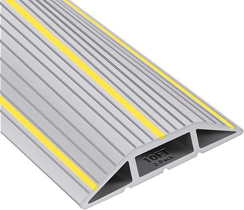 Miniatura 14 de Cubierta de cable de silicona para el suelo de 10 pies, fácil de instalar, organizador de cables y ocultador, cubierta de cable de extensión ideal