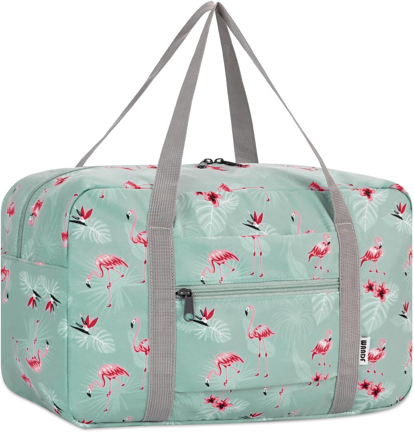 WANDF Small Cabin Bag 40x20x25 for Ryanair Airlines, Underseat Travel Bag, Water Resistant Hand Luggage Bag, Tote Bag, Weekend Bag, Overnight Bag for Women and Men, A-20l Flamingo Blue