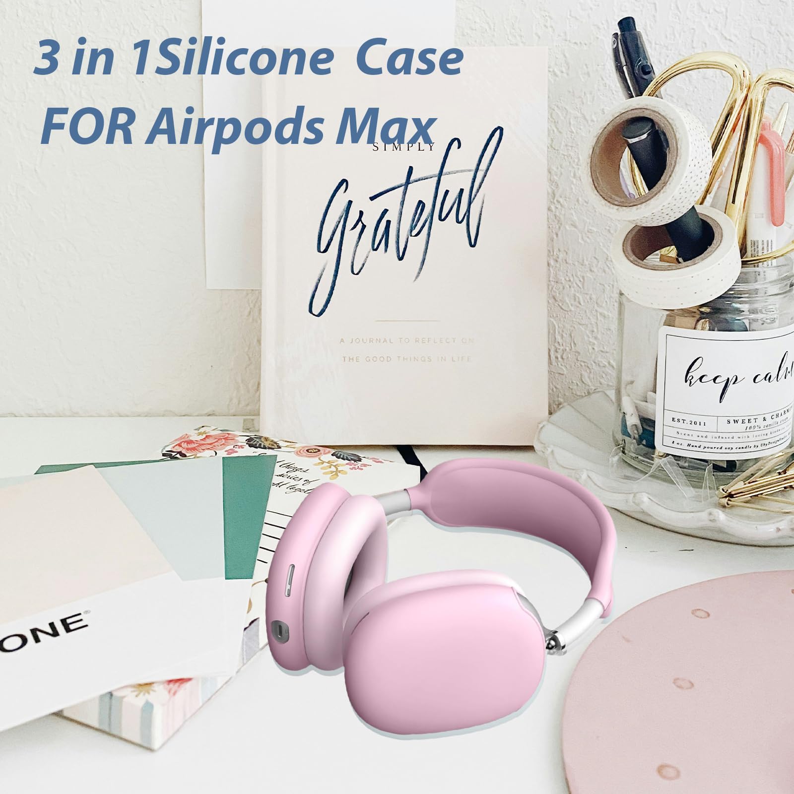 Amazon.com: 3 in 1 Silicone Case Cover for AirPods Max 2/ AirPods