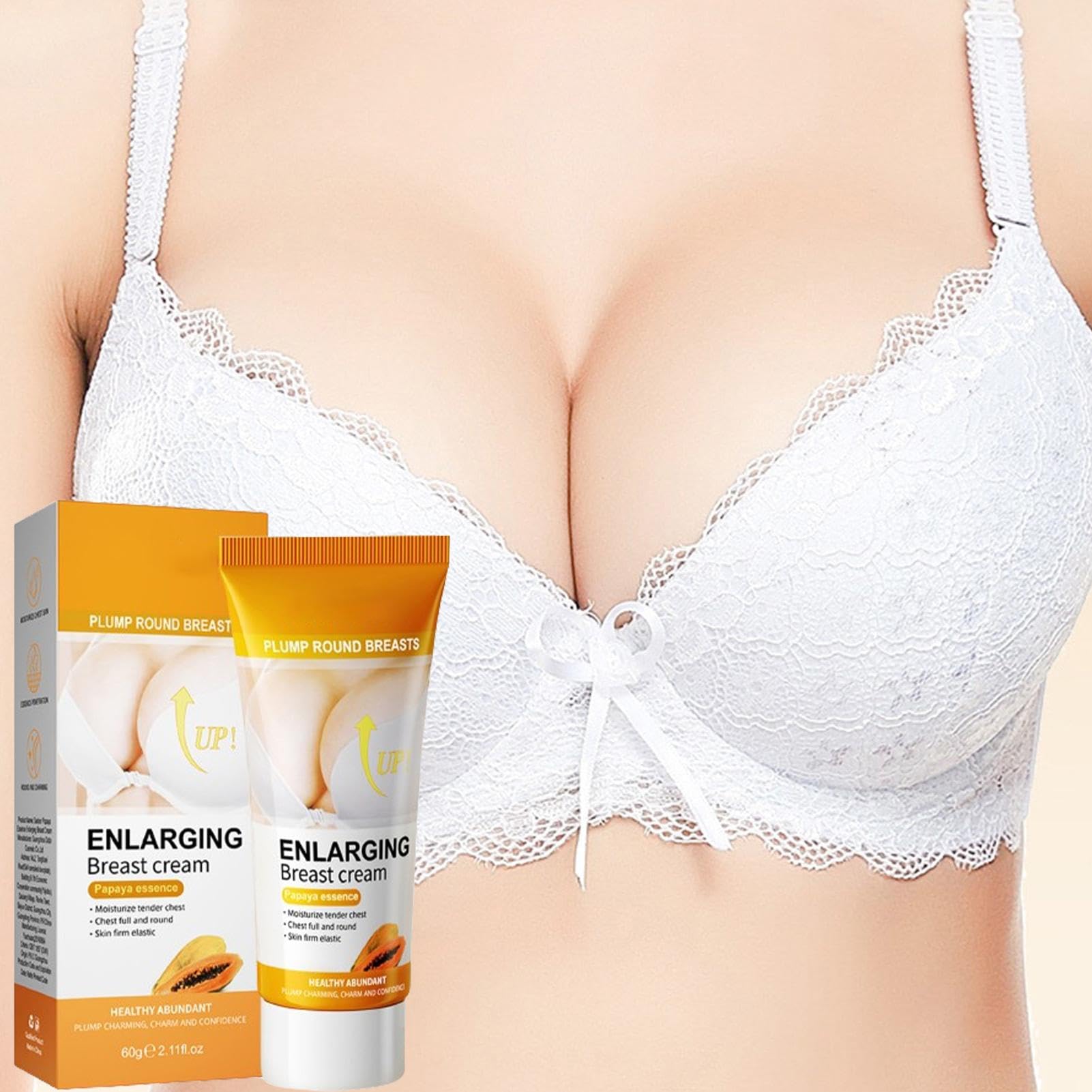 60g Creme Volume Poitrine | Creme Augmentation Mammaire | Crème Pour Le Corps Beauté Du Grossissement Des Seins, Crème Agrandissement Des Seins Avec Papaye Et Noix De Coco