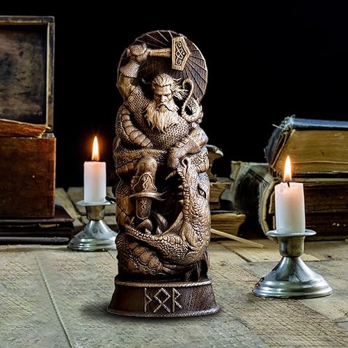 Estatua de decoración de mitología nórdica, Odin, Thor, Loki, Freya, estatua de decoración vikinga para el hogar y regalos aplicables a gabinetes de