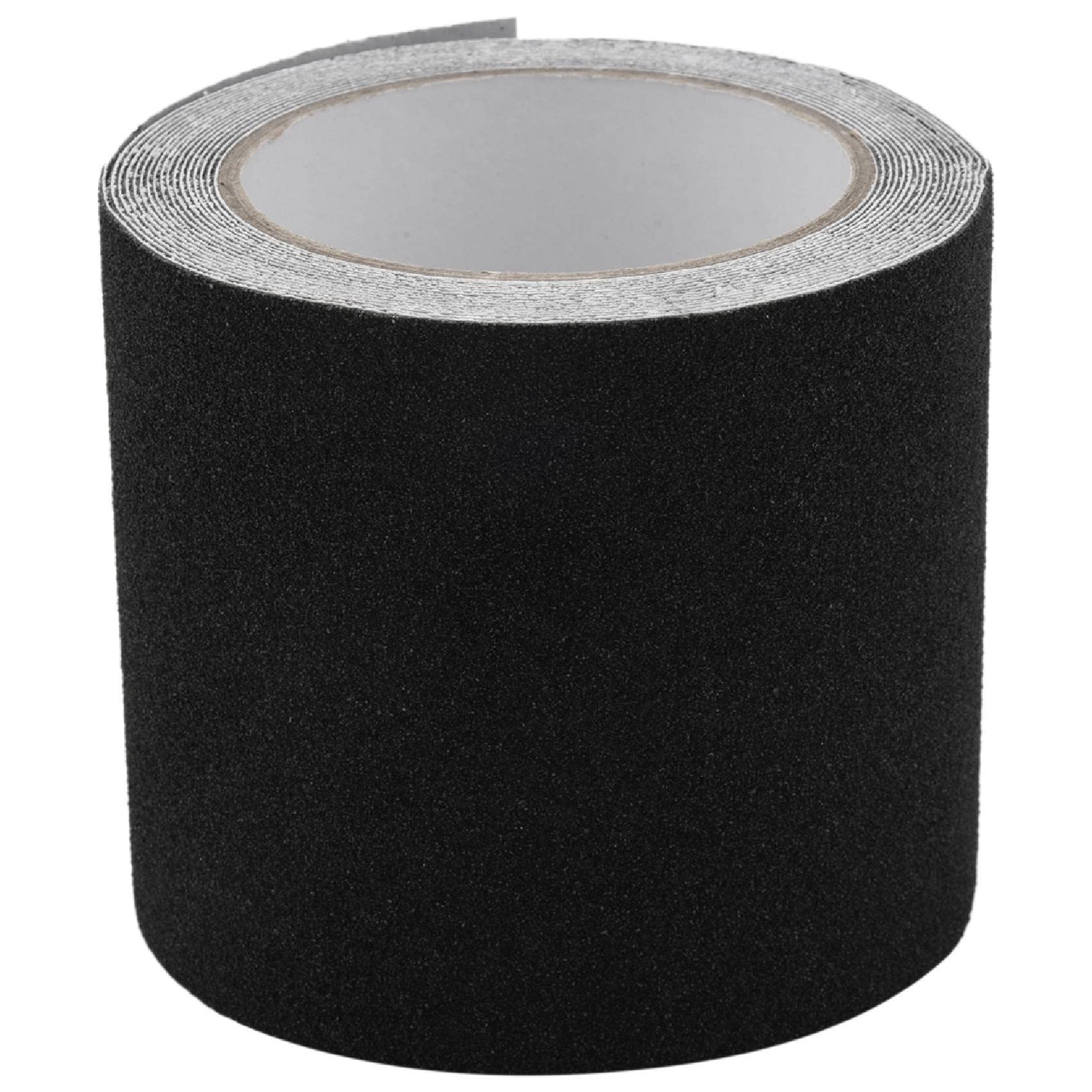 5X Cinta para Escaleras Antideslizante - Pasos de Seguridad Impermeables para Interiores y Exteriores, Grano 80, Negro, 5 M