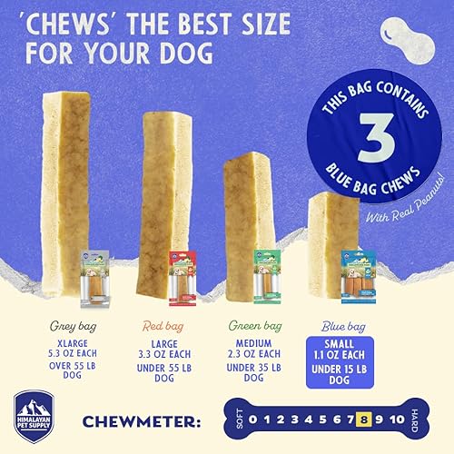 Miniatura 3 de Himalayan Dog Chew - Masticables originales de queso de yak para perros - 100% naturales, sin gluten, lactosa o cereales, ricos en proteínas, con