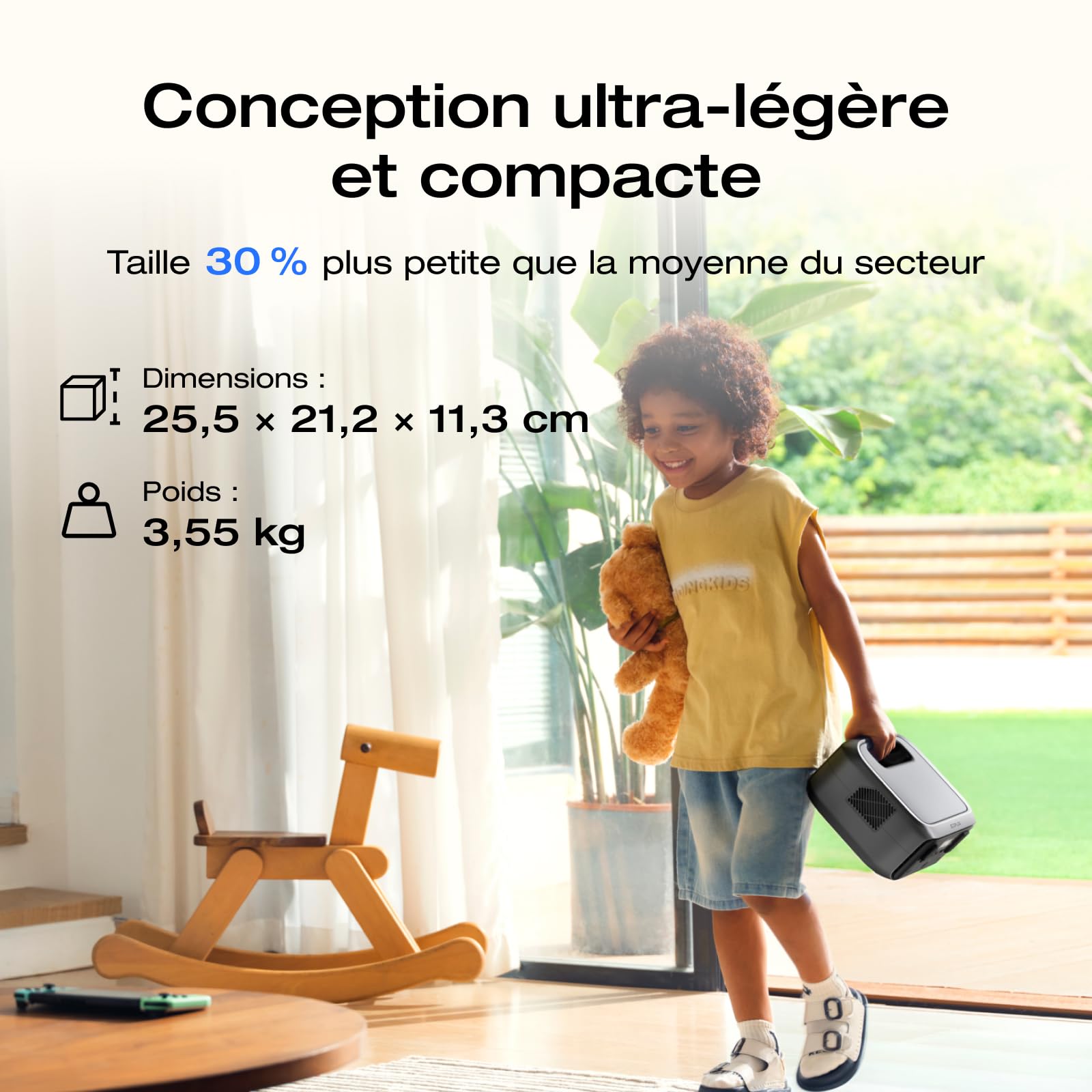 EF ECOFLOW Station électrique portable RIVER 3 UPS 245 Wh, Batterie LiFeP04 | 600W de puissance de sortie, 2*Runtime avec technologie GaN, générateur électrique solaire pour l'extérieur, camping et RV