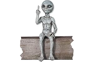 Insolent Alien Statue Giving the Finger | 10-Inch Shelf Sitter | Extraterrestrial...