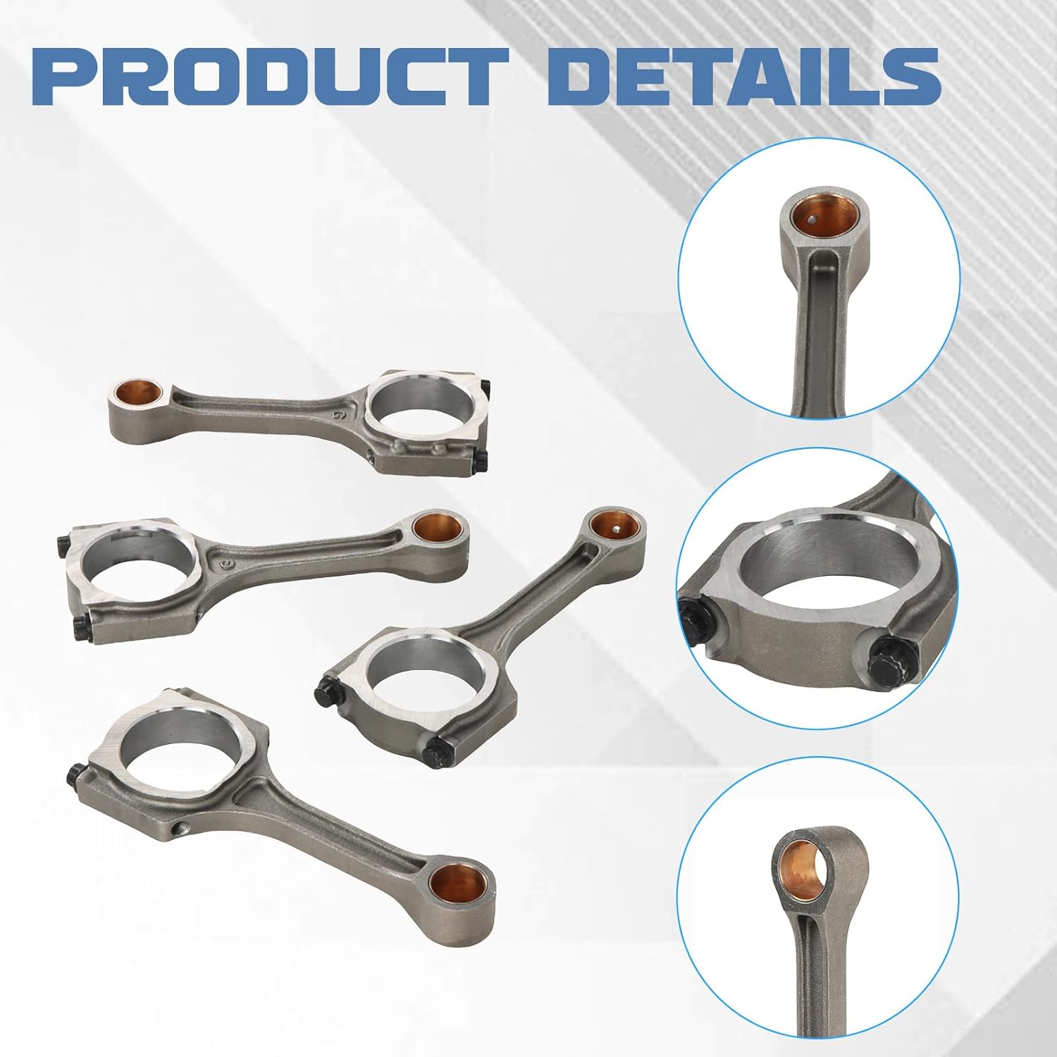 4Pcs Engine Connecting Rods 23510-2G500 for Sorento Optima Sportage Tucson Santa Fe Sport replaces 23510-2G540 23510-2G520, 23510-2GGA0