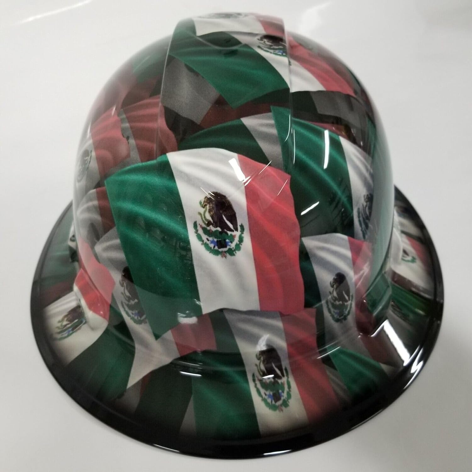 Wet Works Imaging Customized Pyramex Full Brim Mexican Airbrush Edition Hard HAT with Ratcheting Suspension