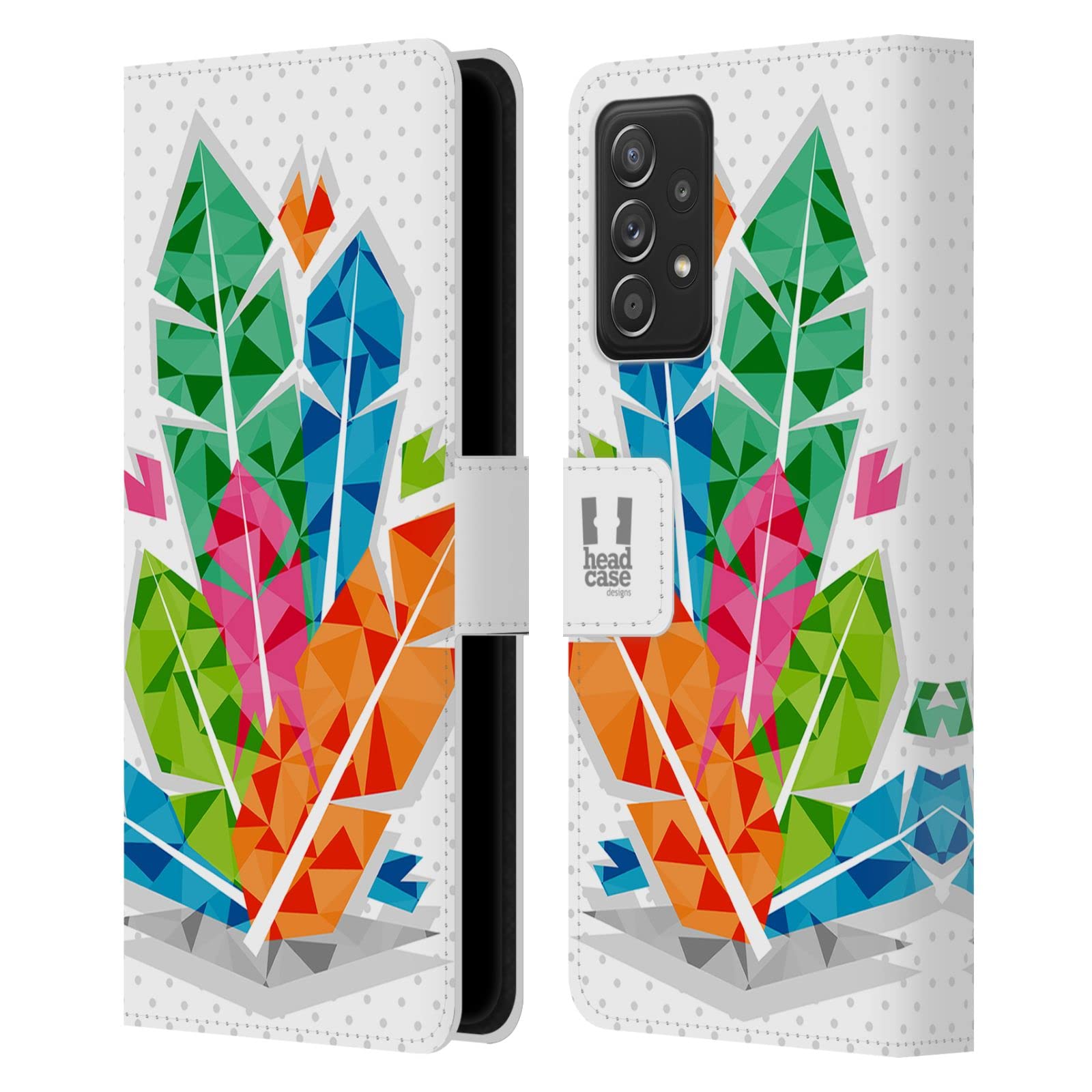 Housse portefeuille Galaxy A52 protection intégrale cuir Head Case Designs - 7