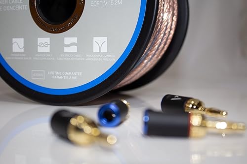 Miniatura 7 de AUSTERE Cable de altavoz serie III de 50 pies, cobre libre de oxígeno, cable flexible suave al tacto y marcador de precisión - calibre 12