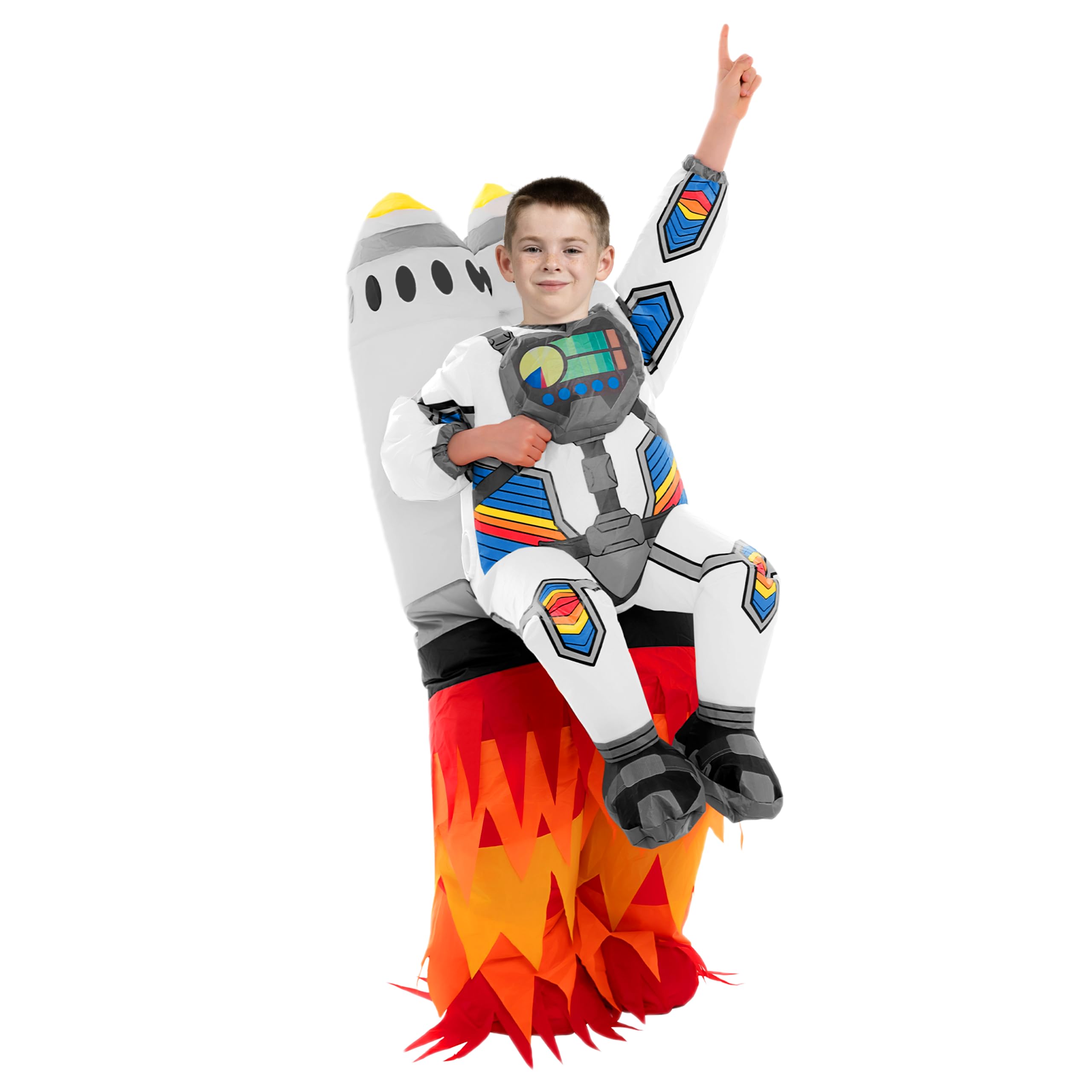 Spooktacular Creations Unisex Kids Inflatable Halloween Costume Jet Pack Inflatable Costume with Rocket