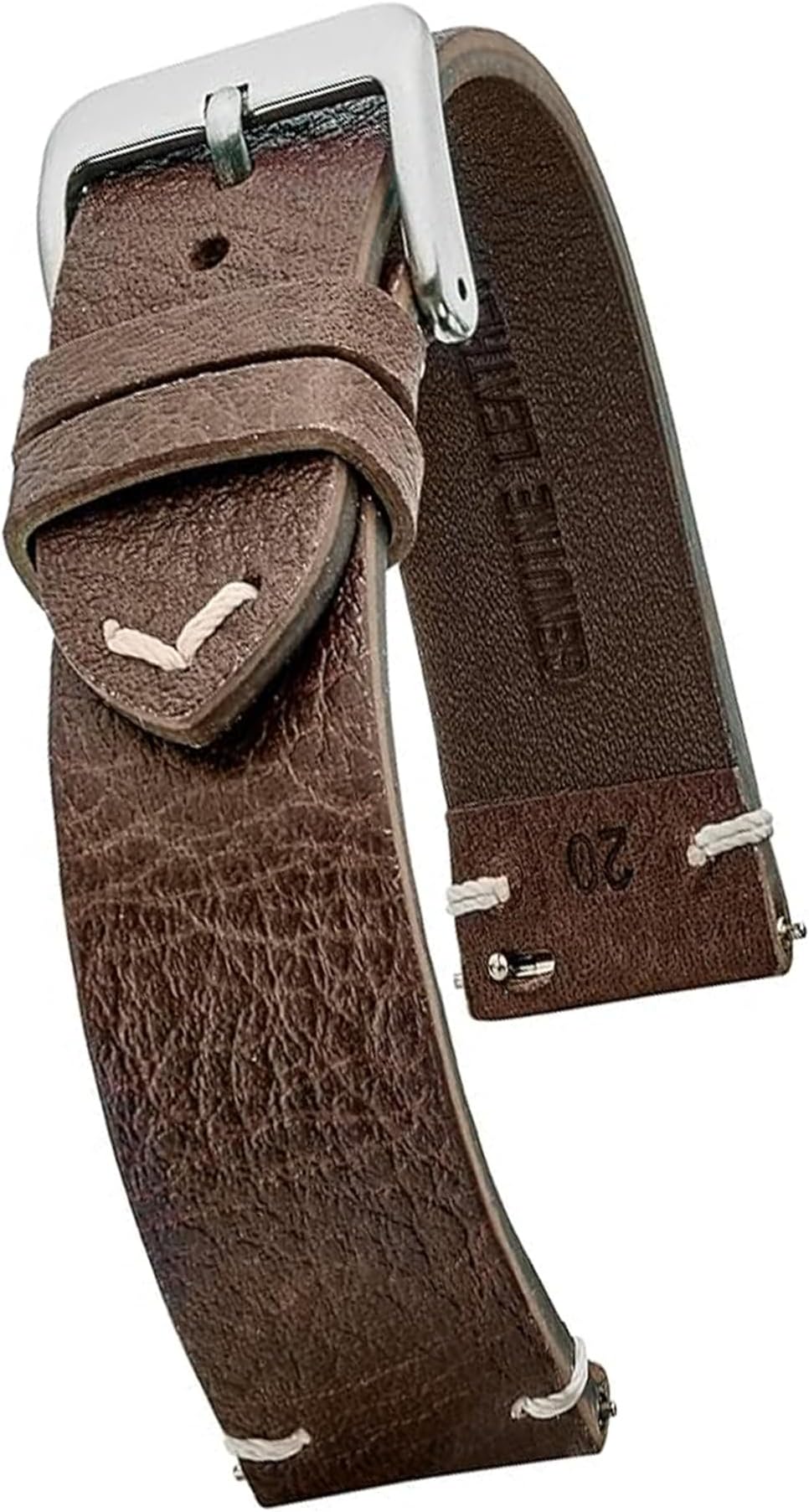 Alpine Genuine Vintage Leather Watch Strap | Quick Release Watch Band | Full Grain Leather Watch Band for Men & Women | Compatible with Traditional & Smart Watches