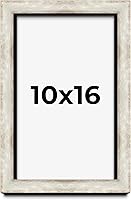 Vista 1 de Marco de caja de sombra de 10 x 16 pulgadas, color plateado, marco de exhibición contemporáneo de madera real de 1.625 pulgadas de profundidad