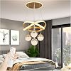 Modern Dimmable Crystal Chandelier Ceiling Light with Remote Control Adjustable Height Ideal for Dining Room Living Bedroom Kitchen Island BlackGold