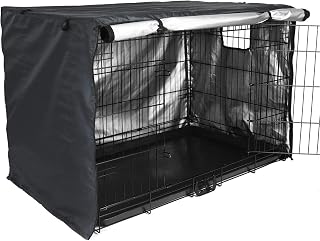 Kennelskydd för hundbur - 42x28x30 tum Pet Kennel Solskydd | Heavy Duty Oxford Tyg Vindtätt Kennel Protector för medelstora hundraser