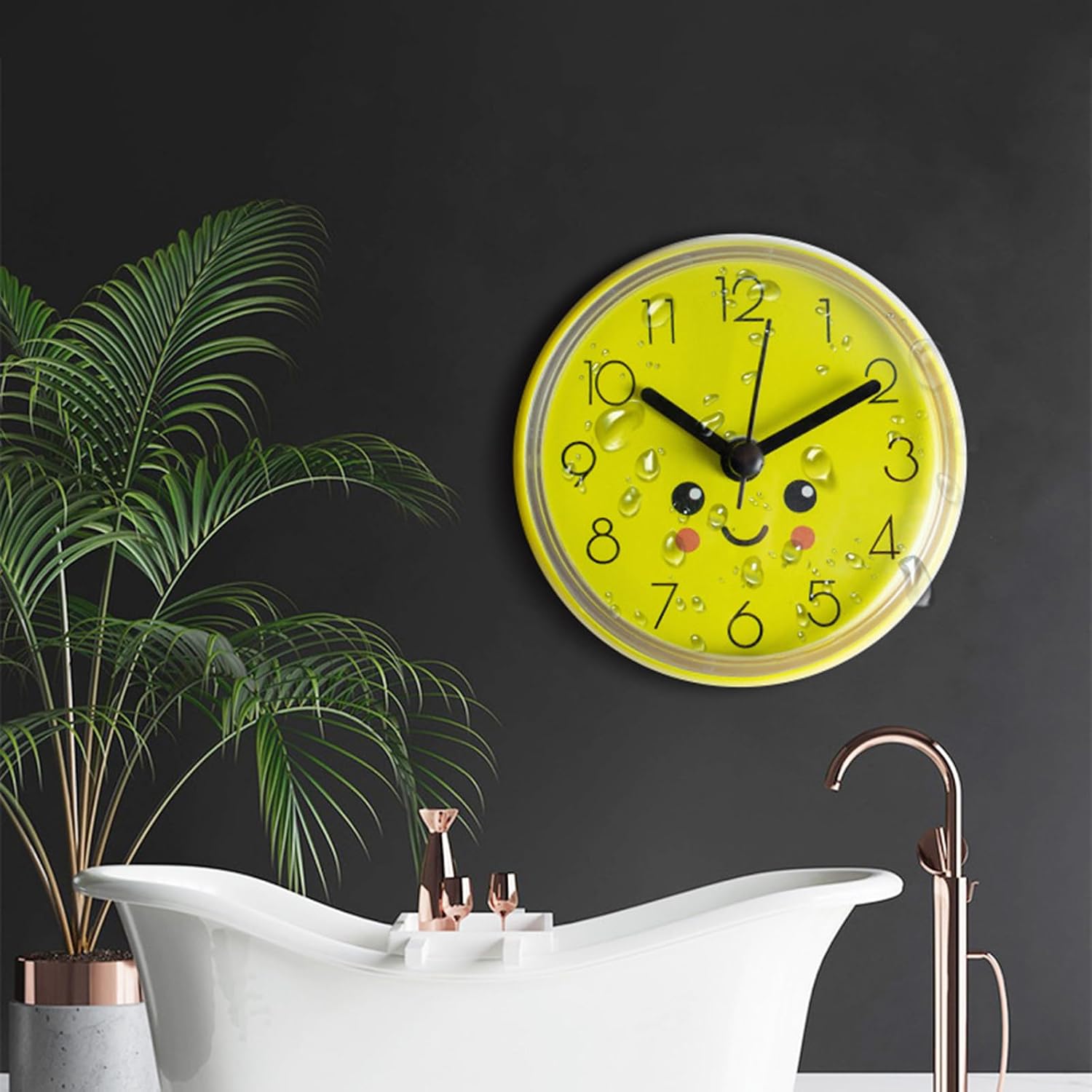 Space Saving Bathroom Clock Suction Cup Mounting Time Management Tool for Shower Bathroom Home Decors Suction Clock