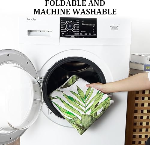 Miniatura 5 de GlowSol Alfombra lavable de 8 x 10 pies, alfombra grande bohemia floral para sala de estar, alfombra antideslizante para habitación del bebé,