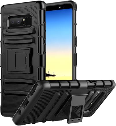 MoKo Funda Samsung Galaxy Note 8 - Holster Funda con Soporte y Girable Clip [Heavy Duty] Robusto Resistente a la ca?da Funda Case para Samsung Galaxy Note 8 (2017), Negro