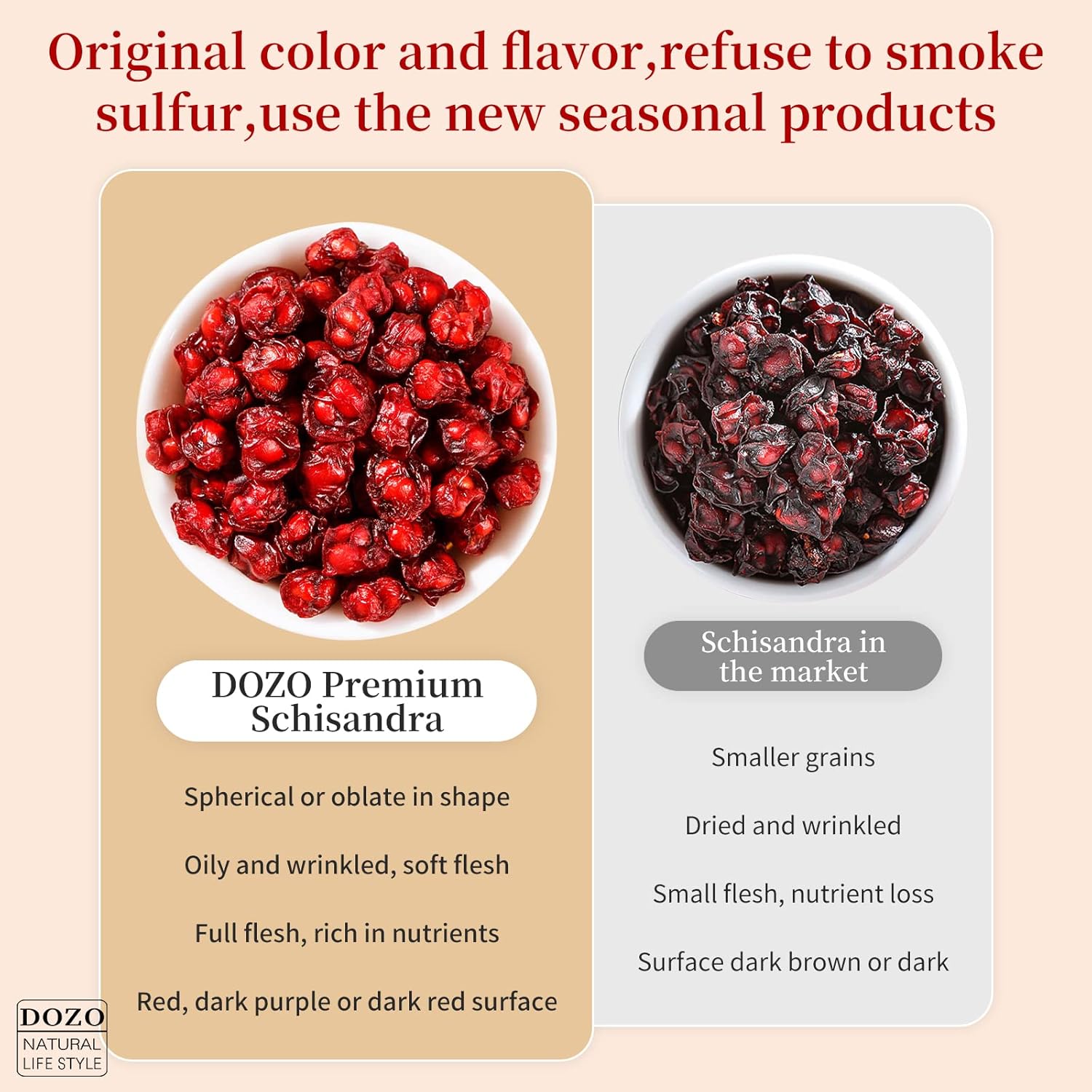 DOZO Dried Schisandra Berry 7.76oz/220g Schisandra Chinensis Tea Dried Omija Tea Whole Berries Dried Loose Berry Herbs Pure Natural Wu Wei Zi Caffeine Free 五味子 - Image 7