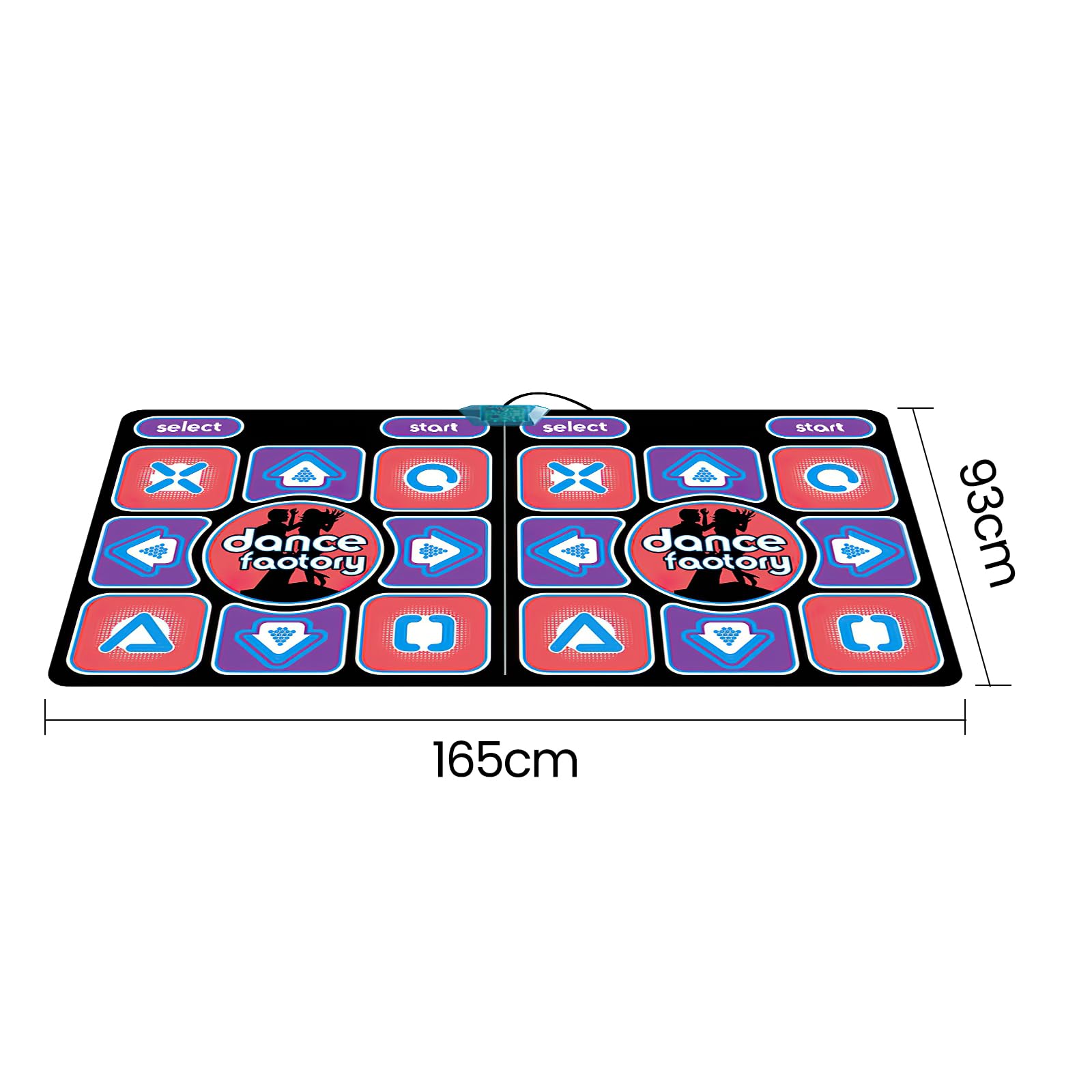 Tapis De Danse 2 En 1 Pour Tv Et Pc,Tapis De Danse Électronique Avec 2 Manettes De Jeu,Tapis De Danse Led Avec Lumière/100 Chansons/3 Modes De Jeu,Pour Fitness, Danse, Yoga (Jeu à deux joueurs)