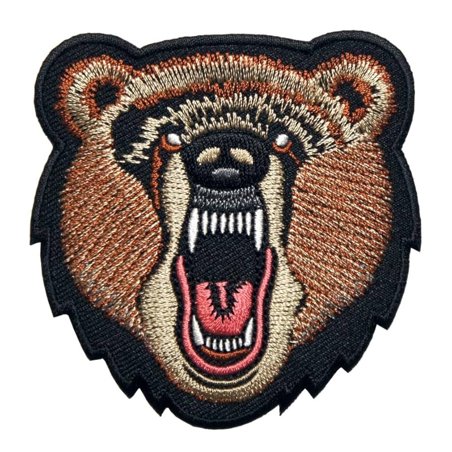 レア　ビッグワッペン　こげ茶　00 Amazon.co.jp: 刺繍 アイロン ワッペン【ヒグマ アタック