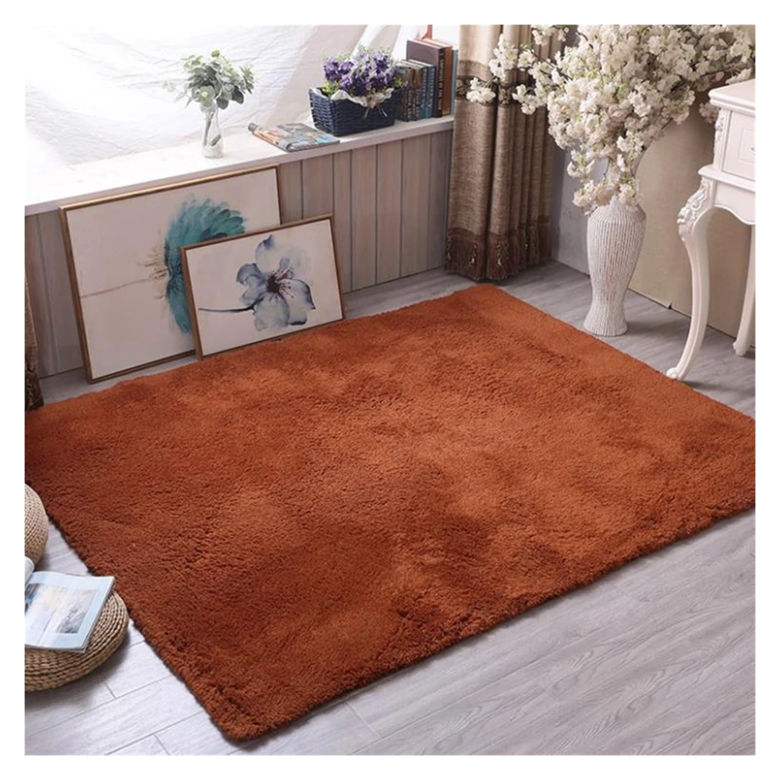 Tapis en velours épais ultra doux pour réchauffer le sol du salon