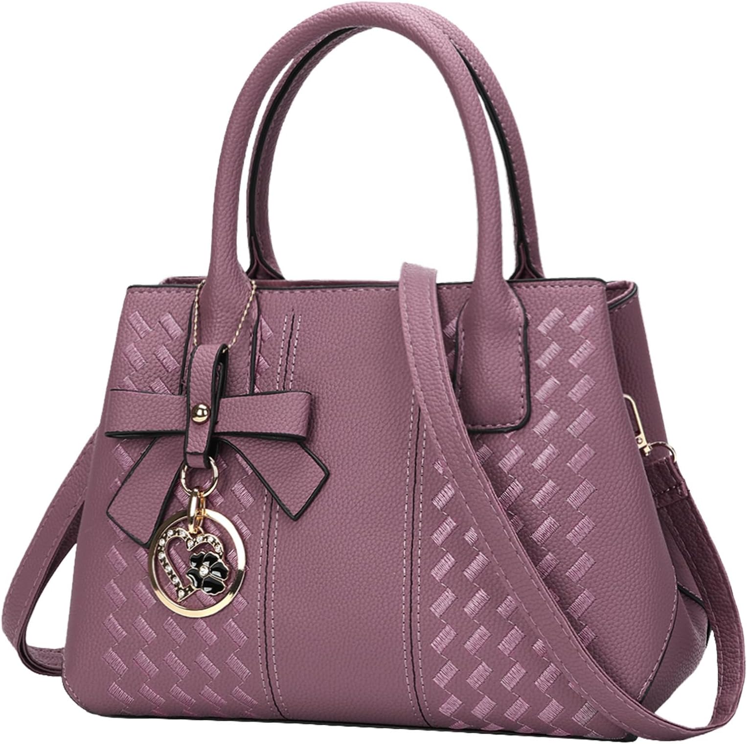Ladies Handbags, Women Fashion PU Leather Top Handle Satchel Shoulder Tote Bags