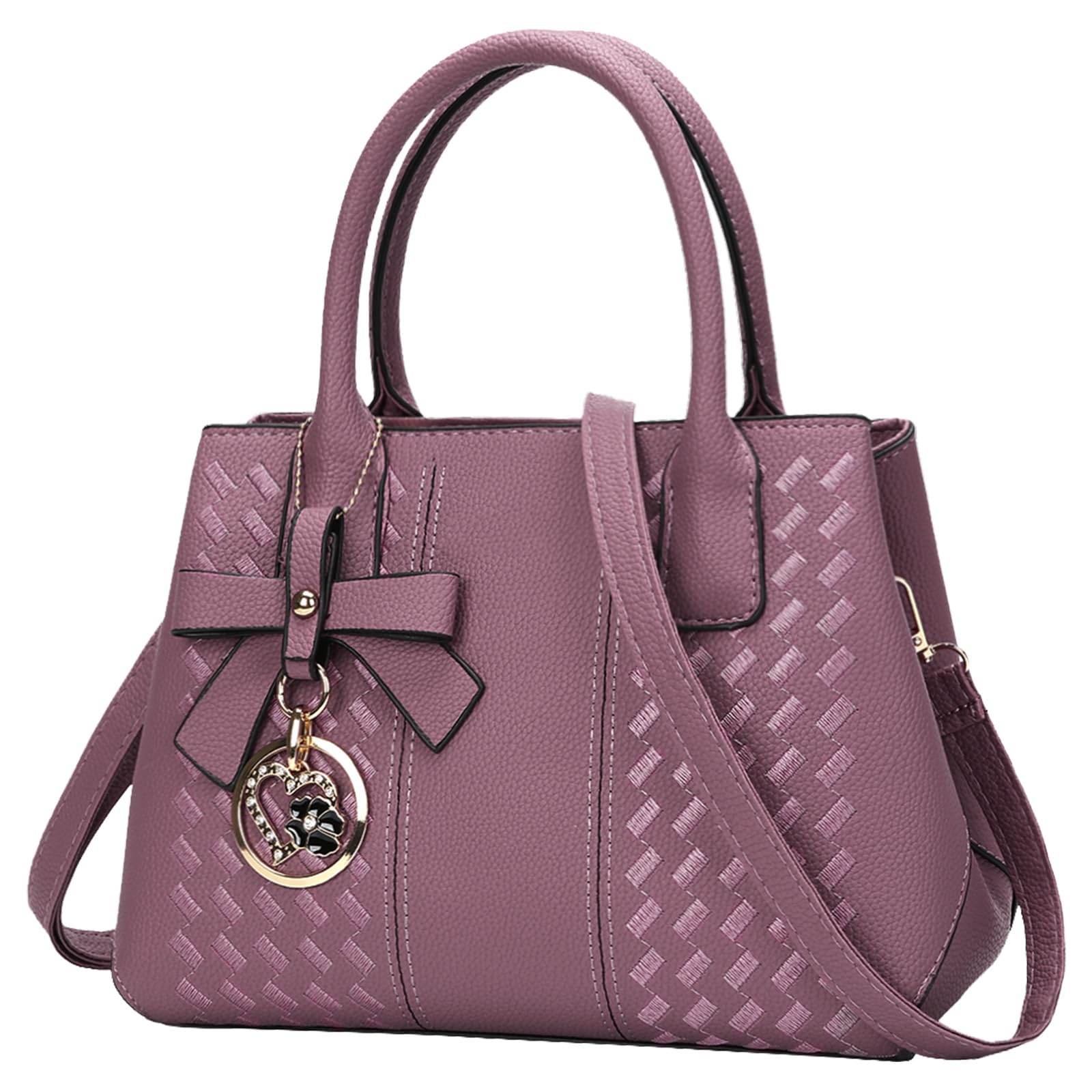 Ladies Handbags, Women Fashion PU Leather Top Handle Satchel Shoulder Tote Bags