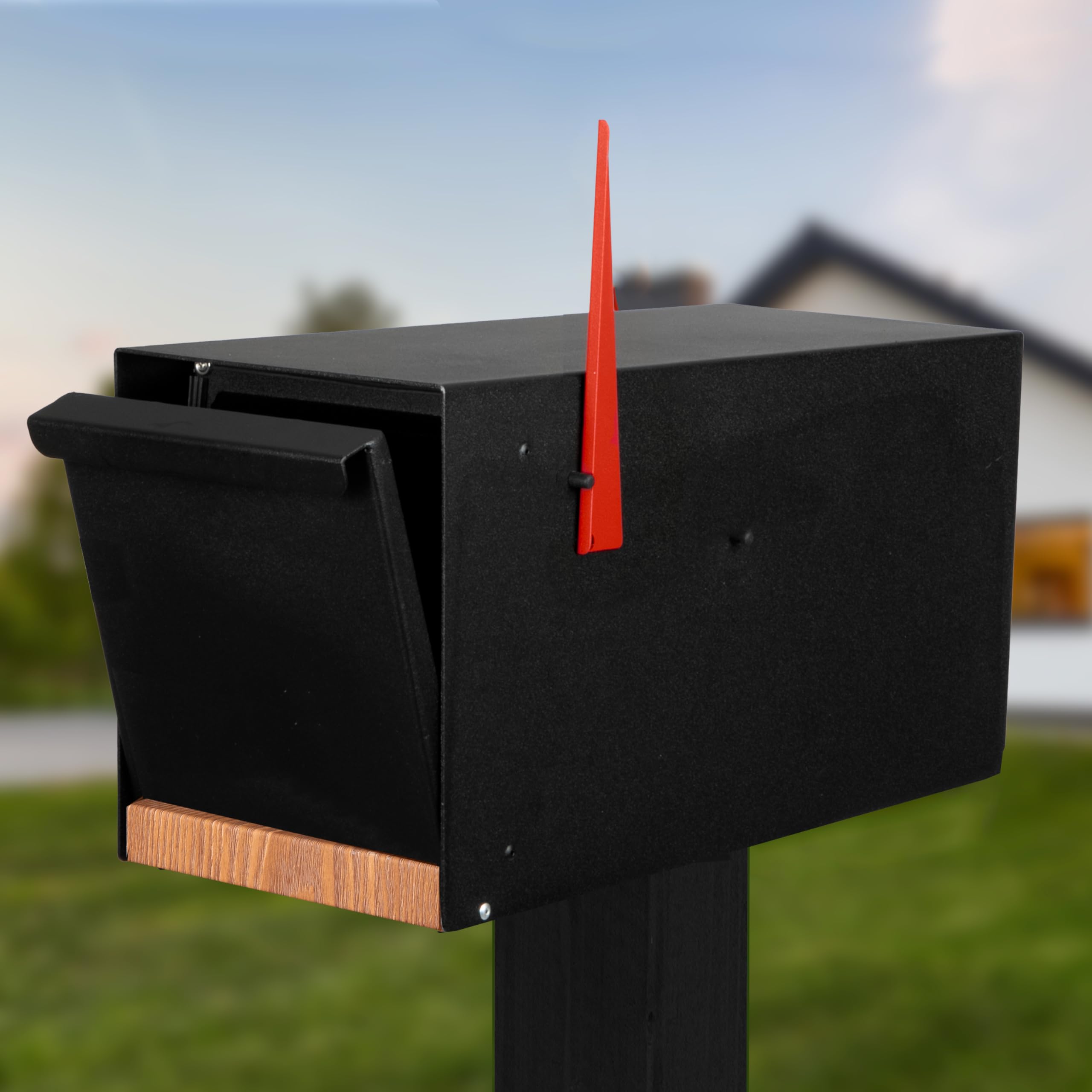 Ilyapa Black Modern Mailbox Post Mount