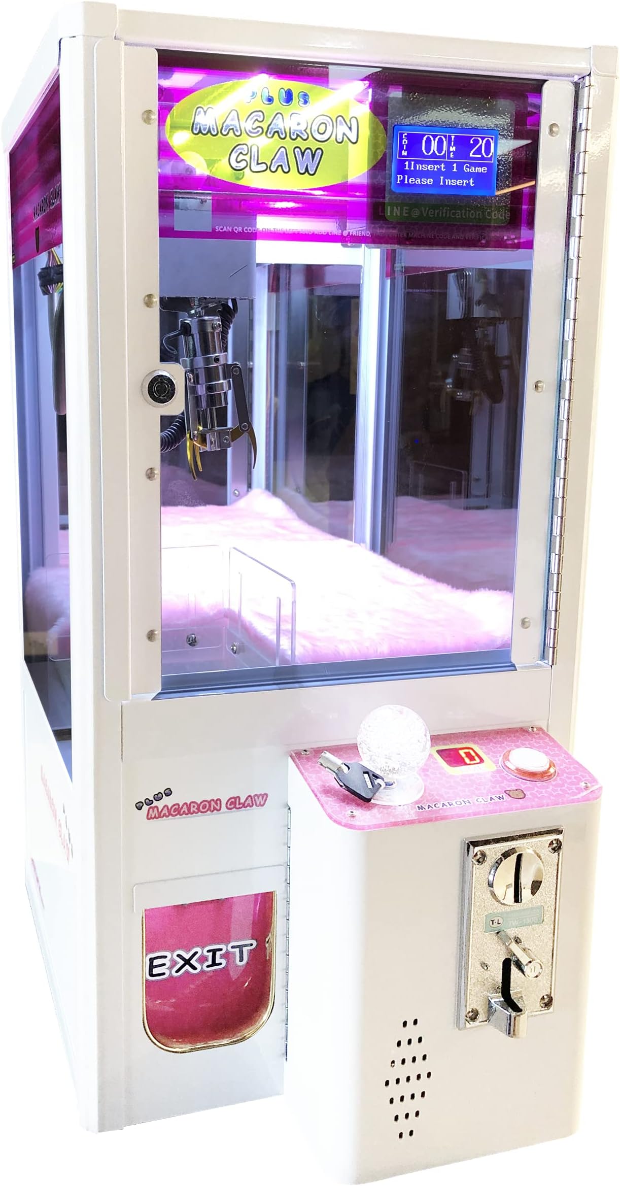 Mini Macaron Claw Machine Crane Machine Vending Machine for Gaming White (Pre Order Product)