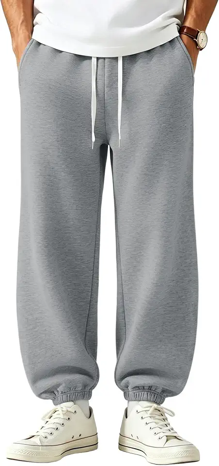 Check out this Susclude Mens Baggy Joggers Sweatpants, Wide Leg Bootcut Cotton Elastic Waist Drawstring Harem Pants, Workout Running Casual from Amazon!