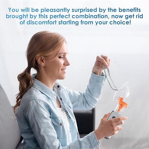 Miniatura 4 de Super Nebulizer, Quickly Release Micron Portable Nebulizer, Strong Battery Power for Respiratory Treatment, Mask Tubing Mouthpiece Combo Kit for