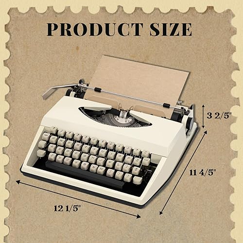 Miniatura 6 de Clásico atemporal Máquina de escribir manual vintage totalmente mecánica (restauración artesanal), creación artesanal retro, educación de principios