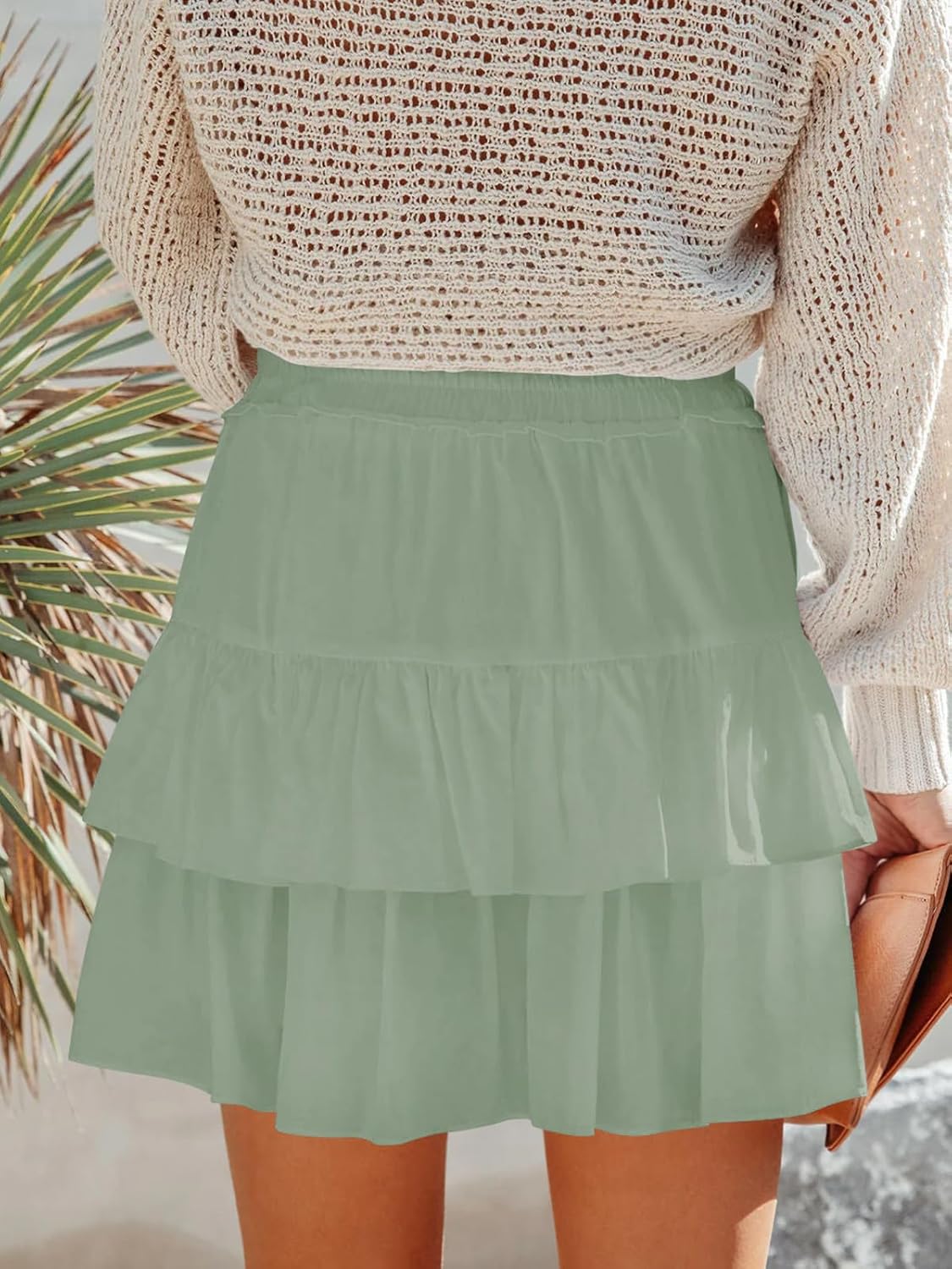 Flowy Shorts for Women Boho Ruffled Tiered Skorts Casual High Waist Mini Skirts Tennis Golf Comfy Shorts 2025 - Image 3