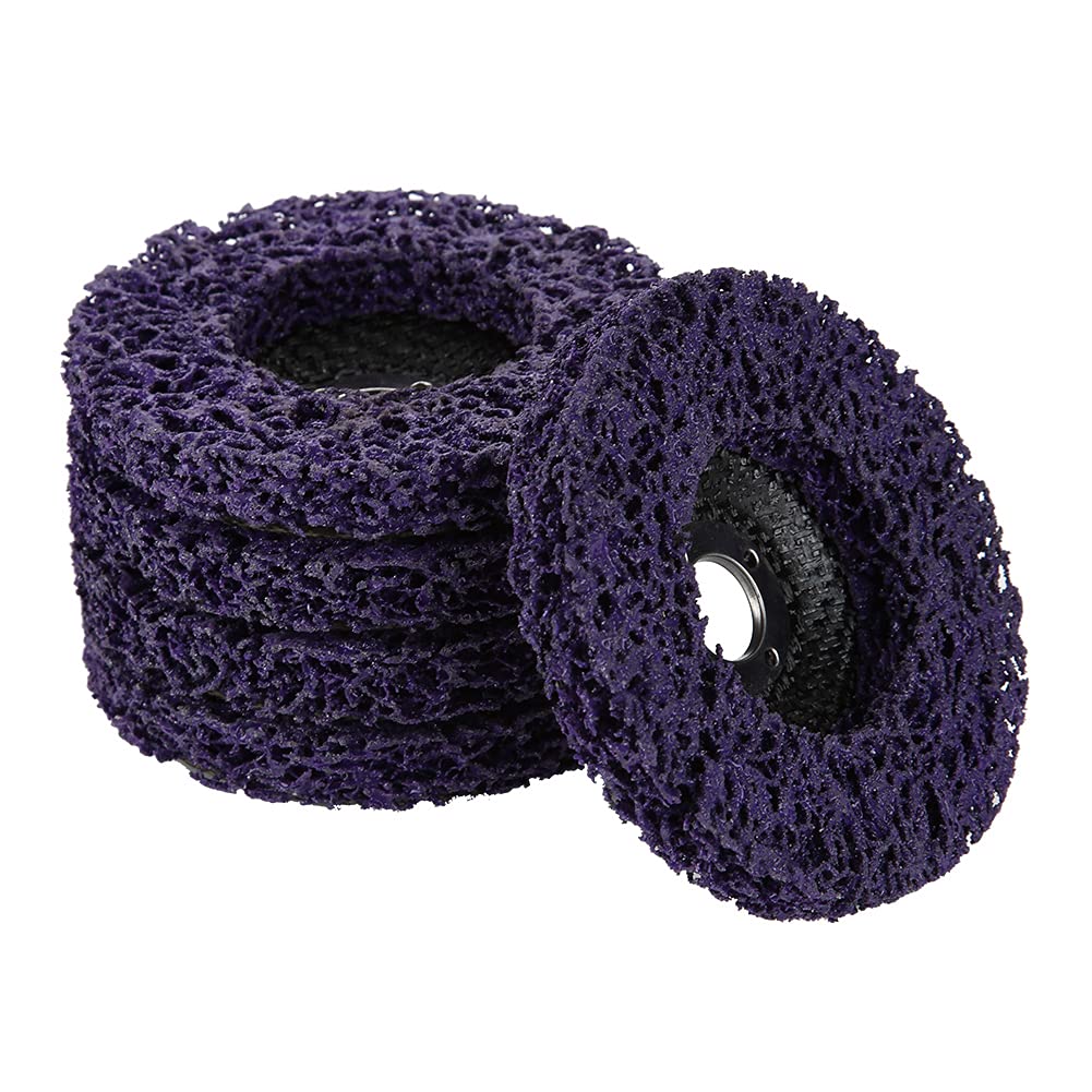 Hyuduo 5Pcs 100Mm Poly Strip Wheel Disc Paint Rust Removal Tool Disc Stripping Wheel Paint Eater Disc Poly Strip Disc Wheel for Angel Grinders,Other Abrasives